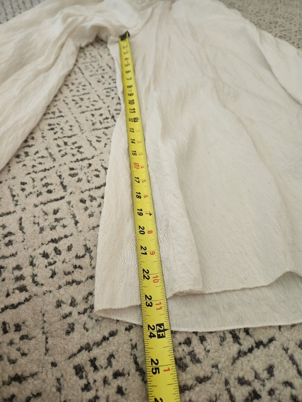 Ivory Boho Wide Leg Palazzo Pants Metallic Embroidered Smocked Waist - Picture 7 of 12